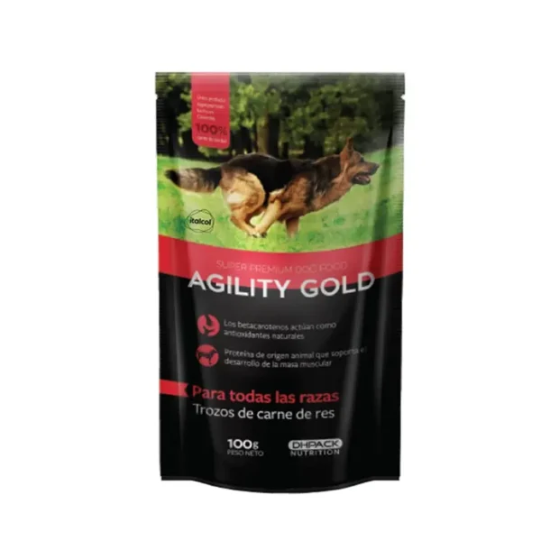 Agility Gold Trozos Carne de Res 100 Gr