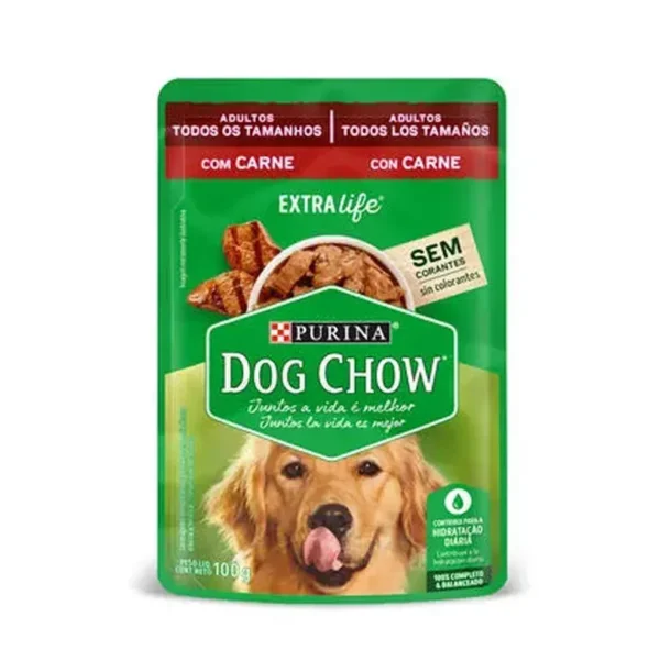 Dog Chow Adulto Todos los Tamaños Carne 100 Gr