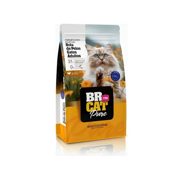 Bolas de Pelo Br For Cat Pure Adulto Bola de Pelos 3 Kg