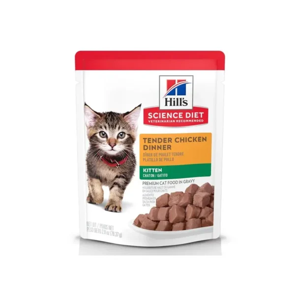 Pouch para Kitten platillo de pollo Hills Kitten Chicken 79 Gr