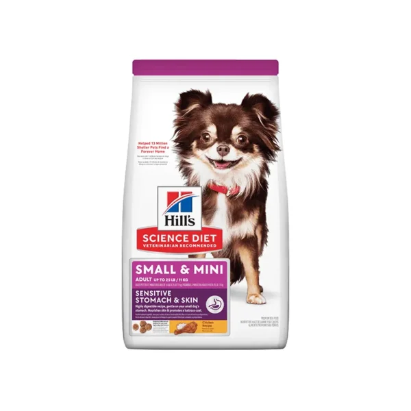 SensitiveStomachSkin SmalMini Hills Adulto Sensitive Stomach & Skin Small & Mini 15 Lb