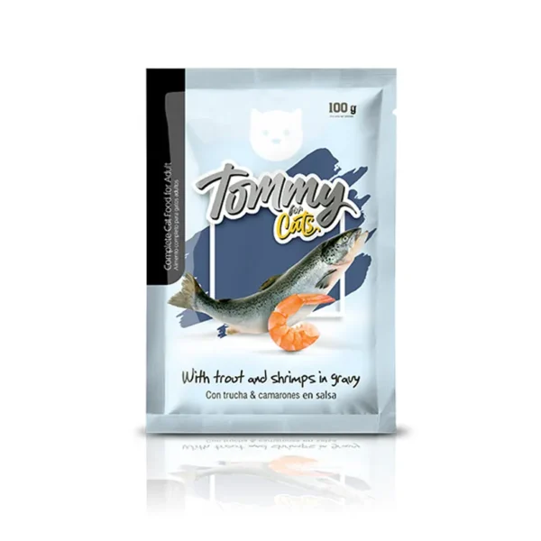 H trout-and-shrimps Tommy For Cats Adultos Trucha 100 Gr