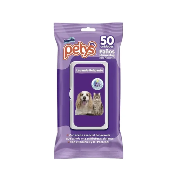Petys50Lvda Paños Húmedos Petys Lavanda Relajante 50 Und