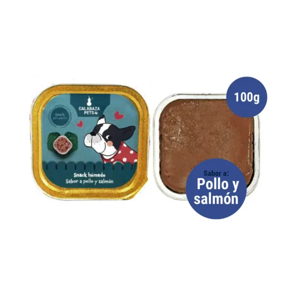 Bandeja Húmedo Perro Pollo y Salmón 100 Gr
