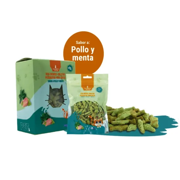 Fish Cookies Gato - Pollo y Menta 100 Gr
