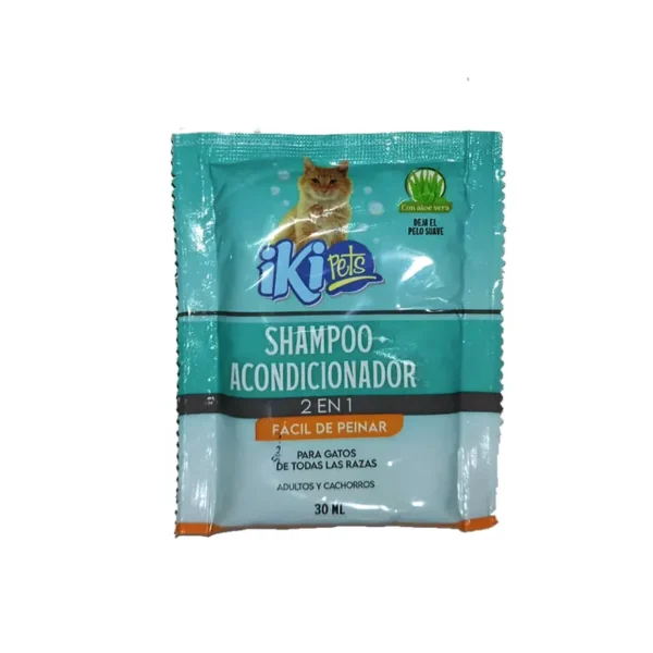 Shampoo Gato Iki Pet 2 en 1 Sobre 30 ml