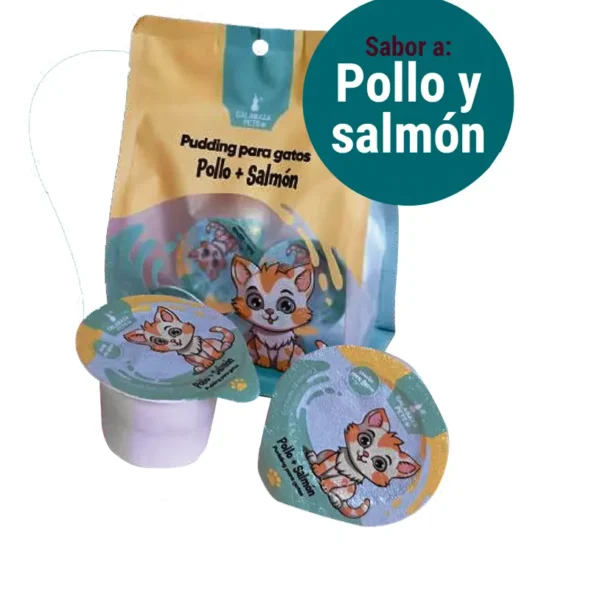 Pudding Gato Pollo y Salmón 10 Und