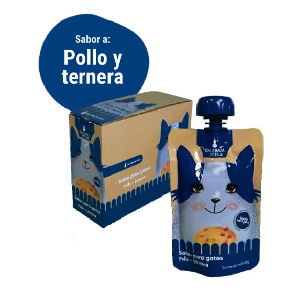 Salsa para Gato - Pollo y Ternera 80 Gr