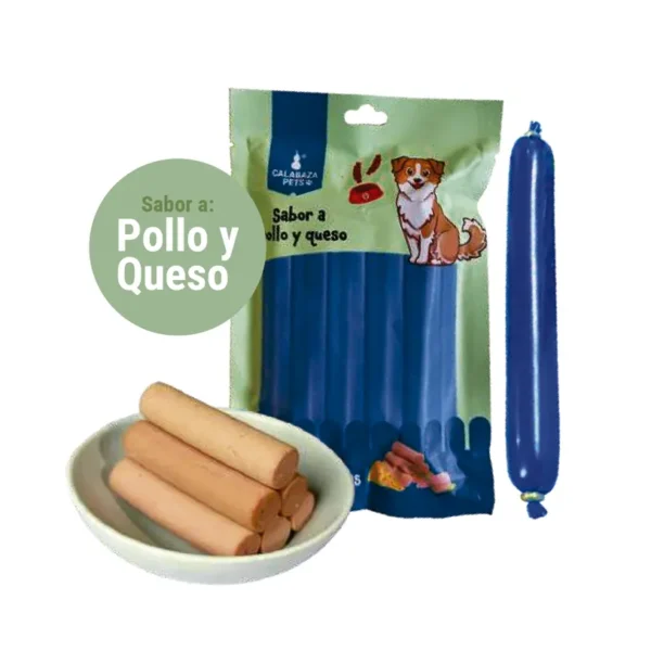 Salchicha Mascotas Pollo y Queso 10 Und