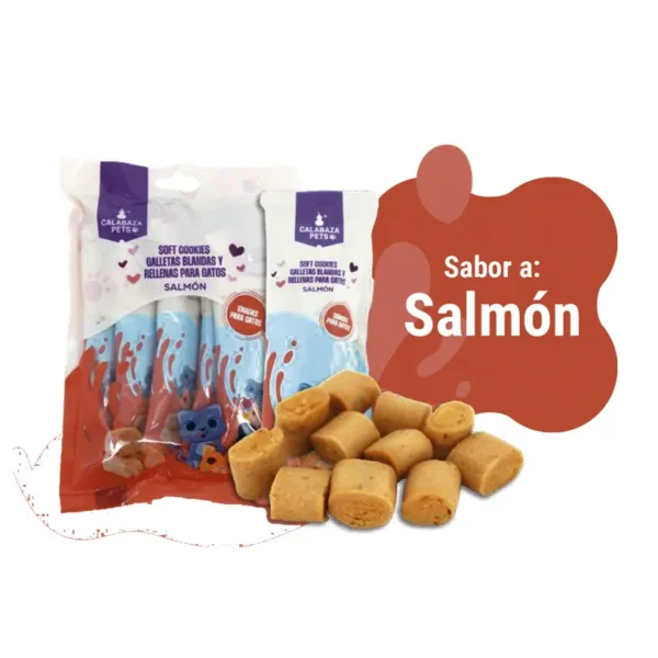 Soft Cookies Gato Salmón 50gr