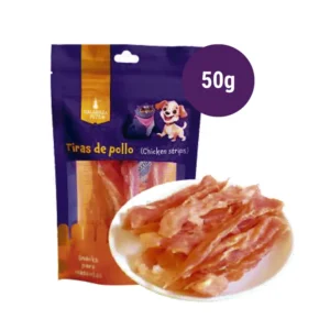 Tiras de Pollo Deshidratadas 50 Gr